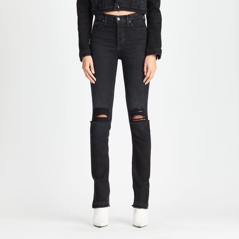 Cotton citizen high split denim jeans